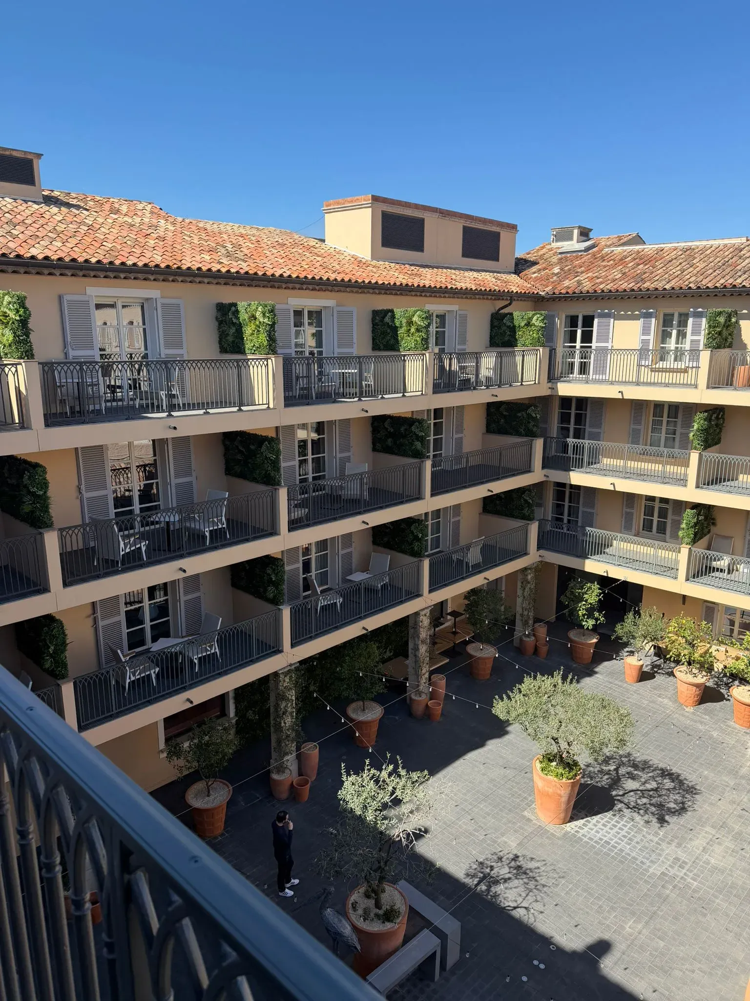 Mur végétal artificiel à l'Hôtel de Paris, Saint-Tropez